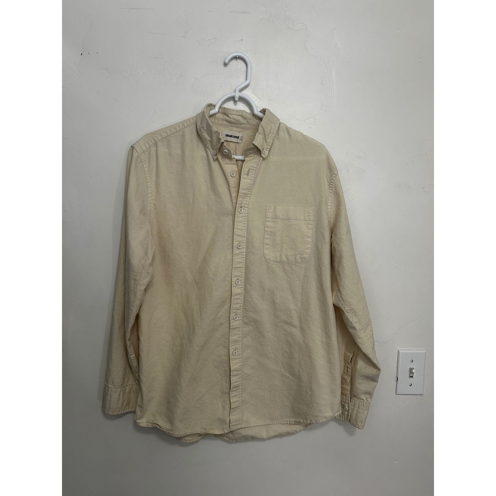 Taylor Stitch The Jack Button Down Shirt Mens 42 Large Natural Cream Cotton